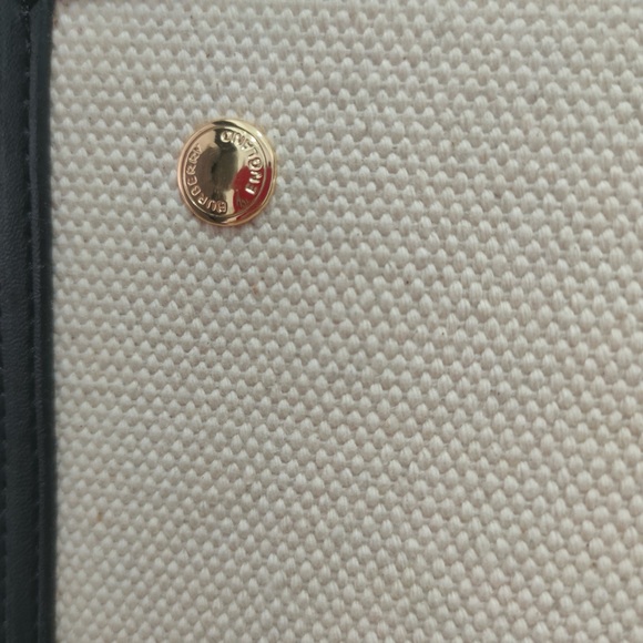 Burberry Beige and Black Tote with Tan Straps - Picture 7 of 11